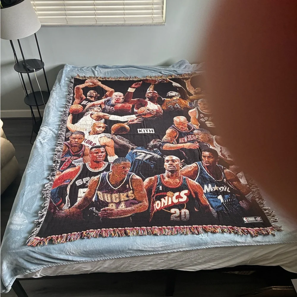 Kith Black Multi NBA Legends Tapestry NWT Rare
